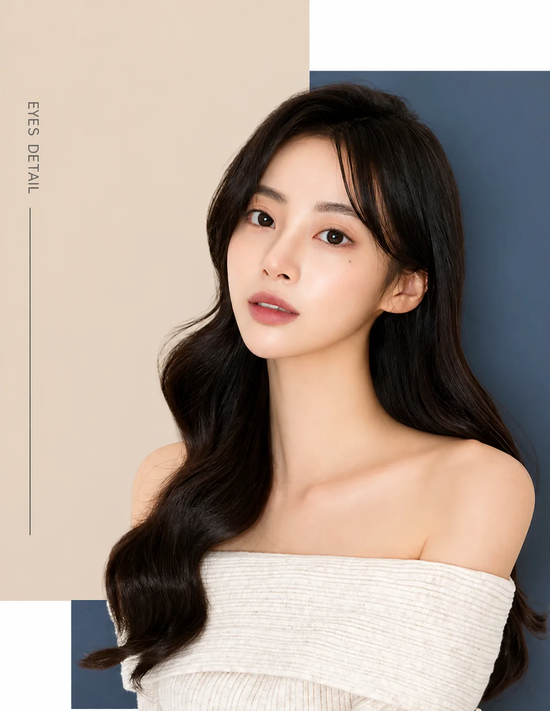 Woman highlighting natural eye shape and facial harmony